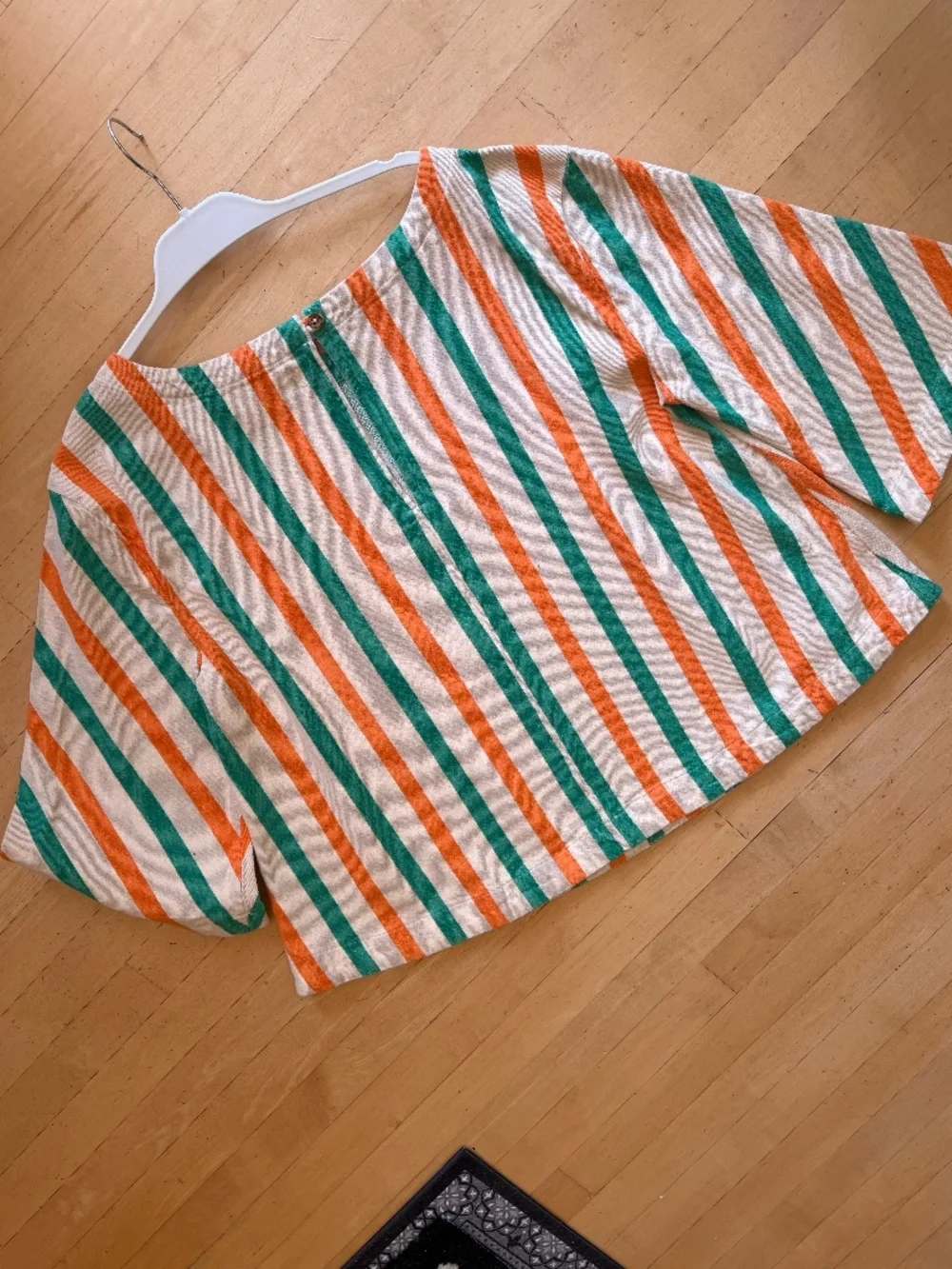 Free People Free-est Orange/Green stripe top, L, GP1559 - Picture 3 of 3